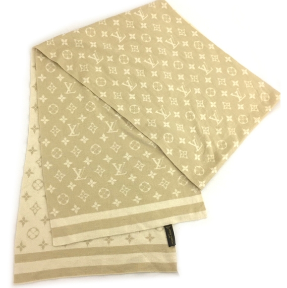 LOUIS VUITTON MONOGRAM CASHMERE SILK SCARF /A0614 - Picture 2 of 14